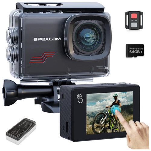 Action cam sportkamera 64mp - action,