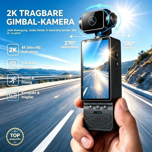 Pocket action kamera - 2k, hd
